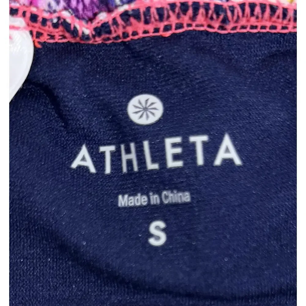 Athleta Kailua Petal Womens Swim Shorts S Violet Elastic Waist Lightweight Lined